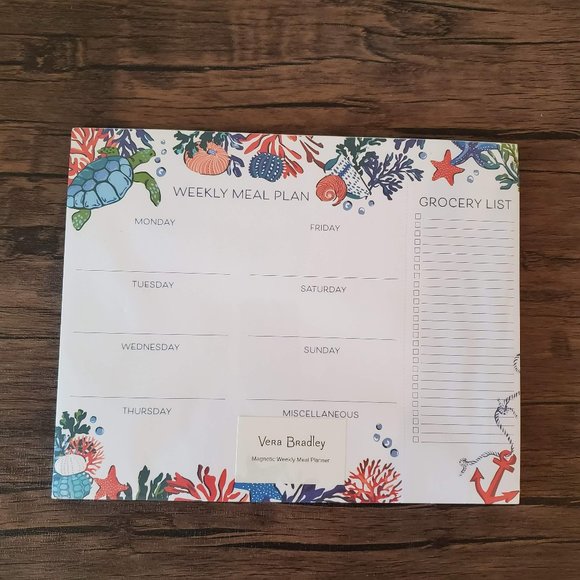 Vera Bradley Other - Vera Bradley magnetic meal planner, Anchors Aweigh, discontinued, Beach Coastal